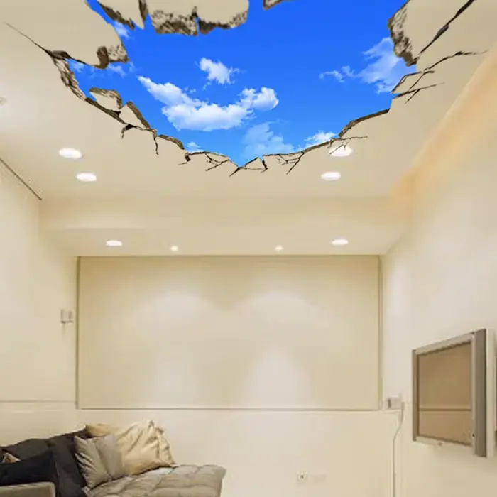 Nouvel autocollant mural décoratif PVC 50*70CM Ciel Bleu pour plafond