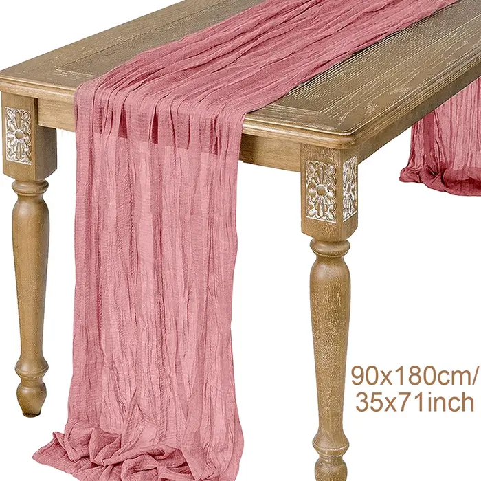 Chemin de Table en Gaze Semi-Transparente