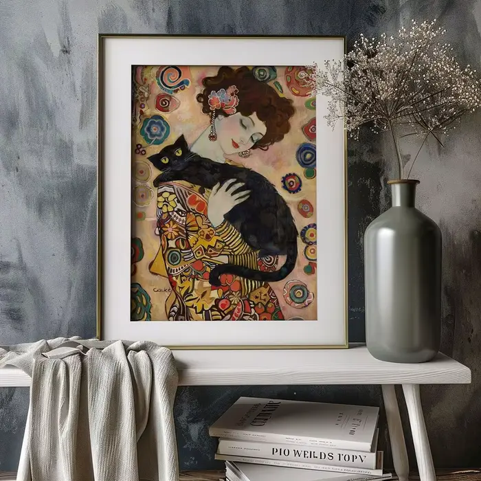Affiche inspirée de Gustav Klimt, impression sur toile, peinture murale, décoration pour chambre à c