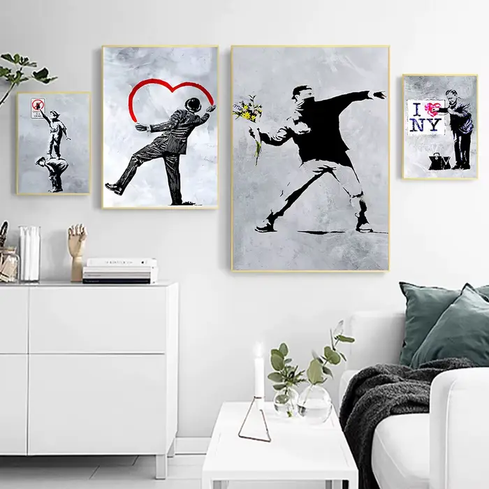 Affiches murales d'art abstrait graffiti de rue