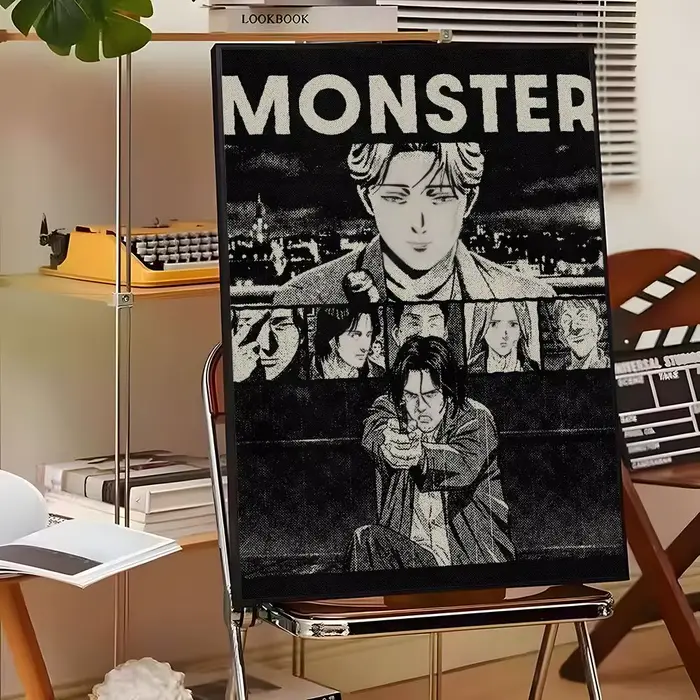 Peinture de monstre n-naoki Urasawa, calligraphie, affiches murales sur toile, Art de fête pour décoration de chambre, décor mural esthétique