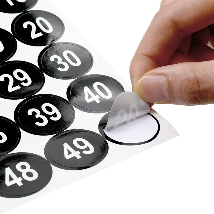 3 autocollants numérotés