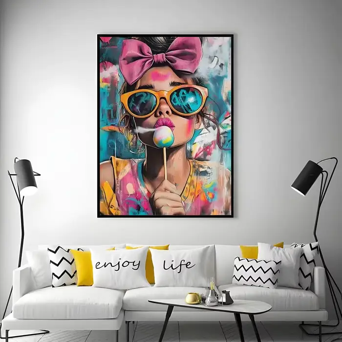 Affiche de style rétro américain, polyvalente, HD, imperméable, décoration murale auto-adhésive pour