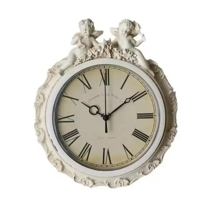 Horloge murale rétro européenne, décoration de salon, classique américain, nostalgique, restaurant,