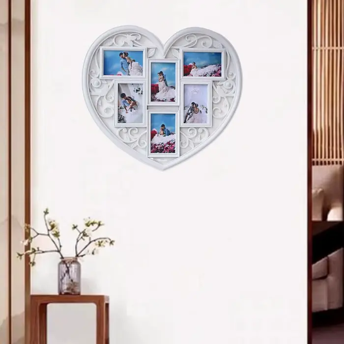 Cadre photo de collage de décoration murale, six présentoirs, ornement pour la décoration intérieure