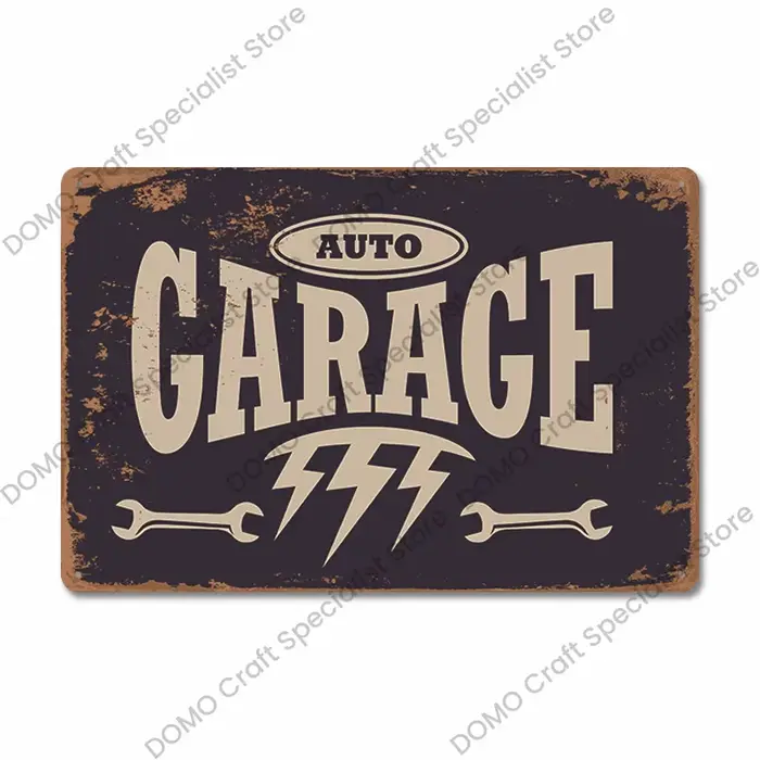 Affiche en métal pour Garage de papa
