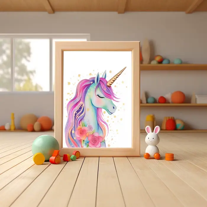 Art mural licorne, affiche de licorne imprimable