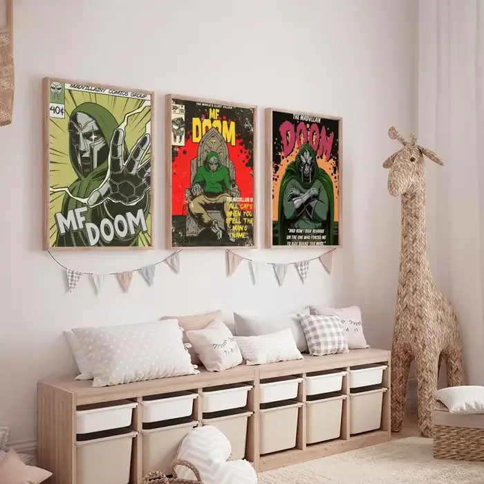 MF Doom – peinture d'album de bande dessinée