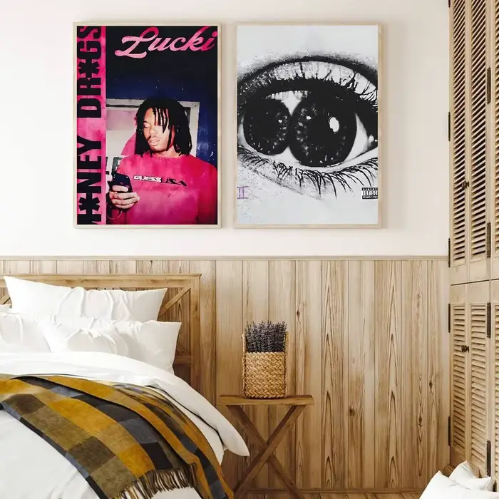 Art mural rétro Lucki rappeur