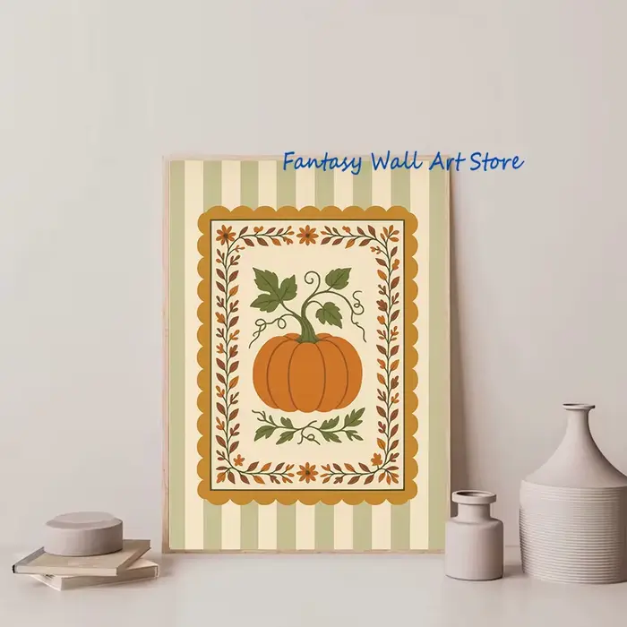 Fruits Vintage Art populaire fraise cerise citron myrtille Orange Folk imprime affiche toile peinture mur photos cuisine décor