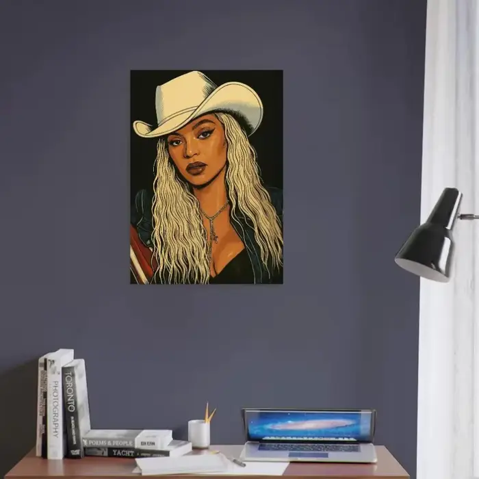 Western Pop Beyoncé Cowboy Carter bande dessinée affiche Vintage musique Cowgirl toile peinture mur Art pour Club chambre décor à la maison Fans cadeau