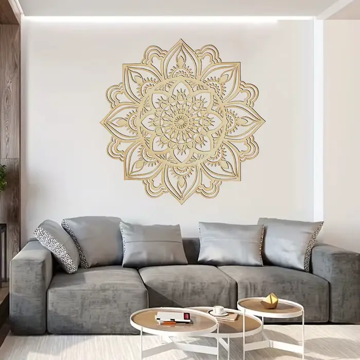 Décoration marocaine d'art mural en métal pour améliorer votre salon avec un design indien et mandala