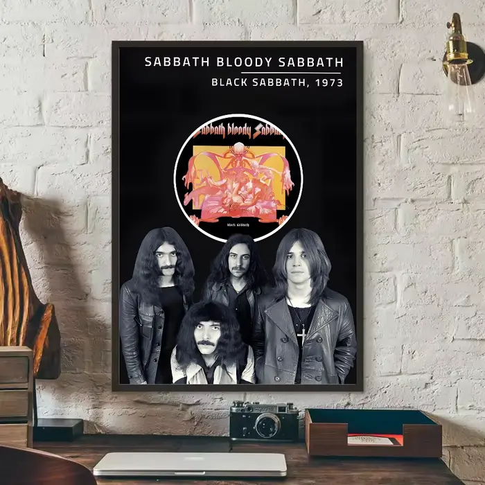 Affiche noire s-sabbath Band Anmie, art HD, mur collant, étanche, pour la maison, salon, chambre à c