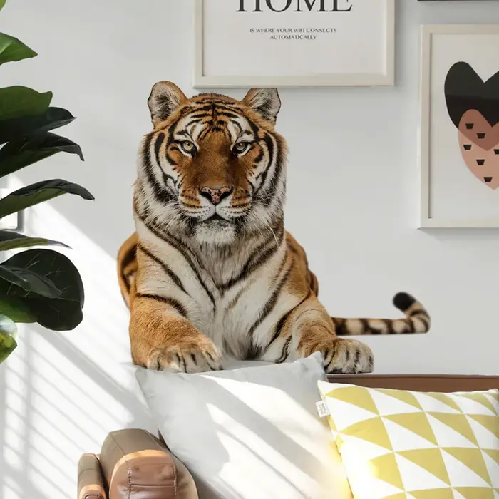 Tigre Animal peintures murales papier peint autocollant enfants chambre décoration salon décor à la maison amovible décovative pépinière décalcomanie Art