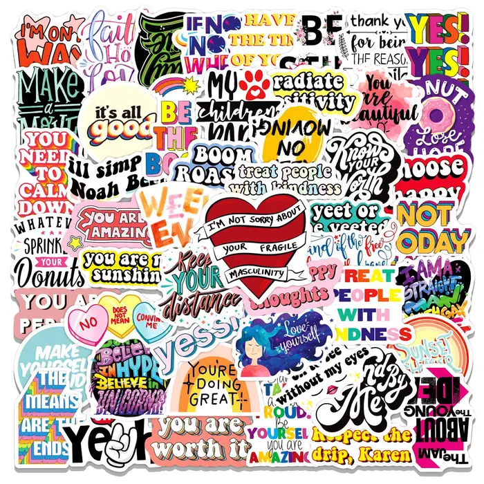 50 autocollants inspirants avec citations