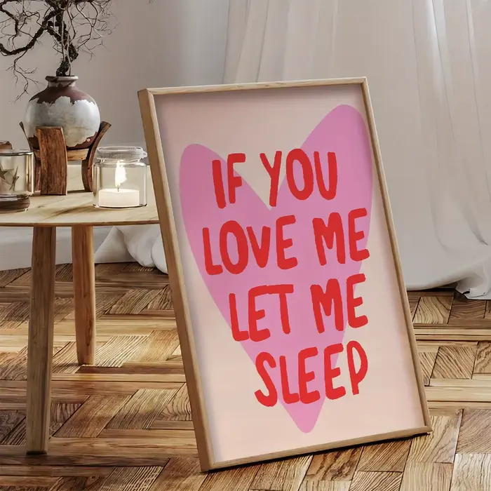 Affiche drôle sans cadre «si vous m'aime