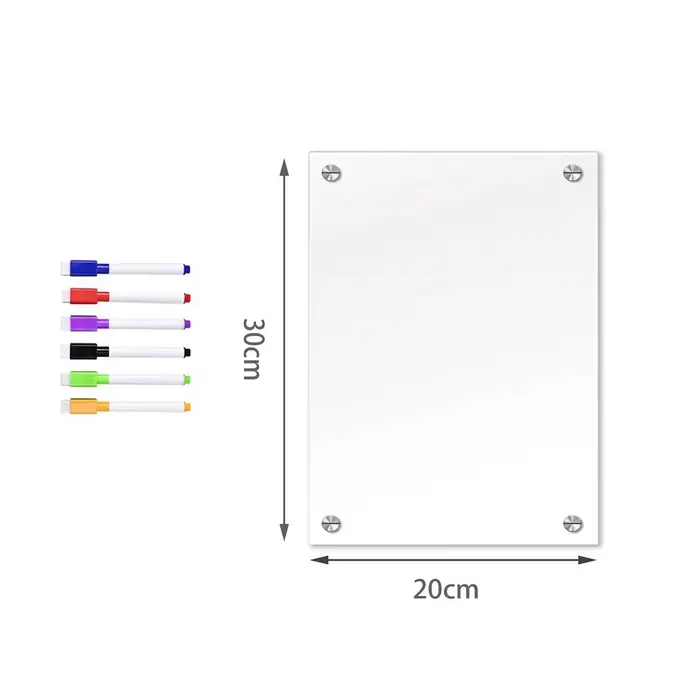 Tableau d'affichage magnétique Transparent en acrylique pour Plan de la semaine, autocollant magnéti