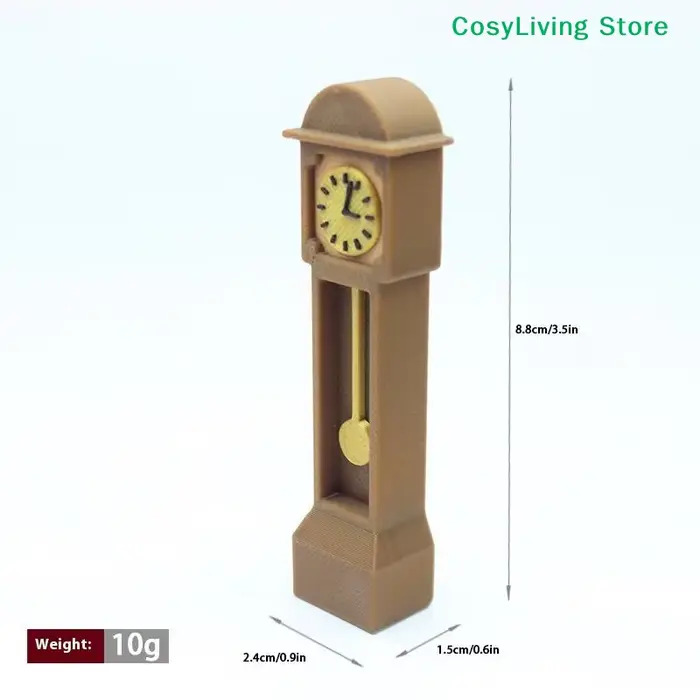 Mini Horloge Rétro sur Pied Décoration de Bureau Modèle de Meuble