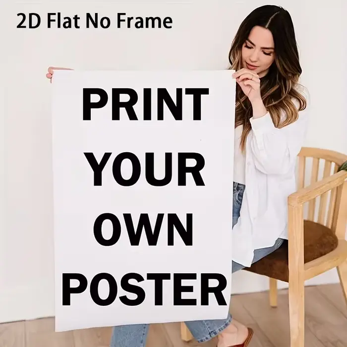 Affiche sur toile personnalisée avec photo — Plusieurs tailles disponibles (avec ou sans cadre DIY) 