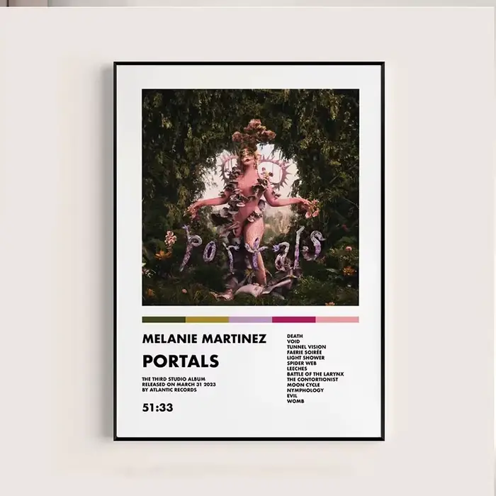 M-Melanie MMartinez 2023 nouvel Album de musique Portals chanteur étoile nordique esthétique Hip Hop affiche toile peinture mur Art décor à la maison