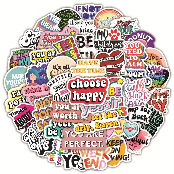 50 autocollants inspirants avec citations, autocollants de motivation pour tableau de vision, pour a