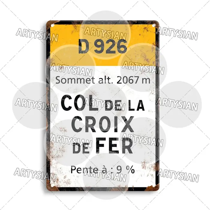 Artysian Tour de France course de cyclisme cyclisme point de terre Plaque métallique panneaux de rou
