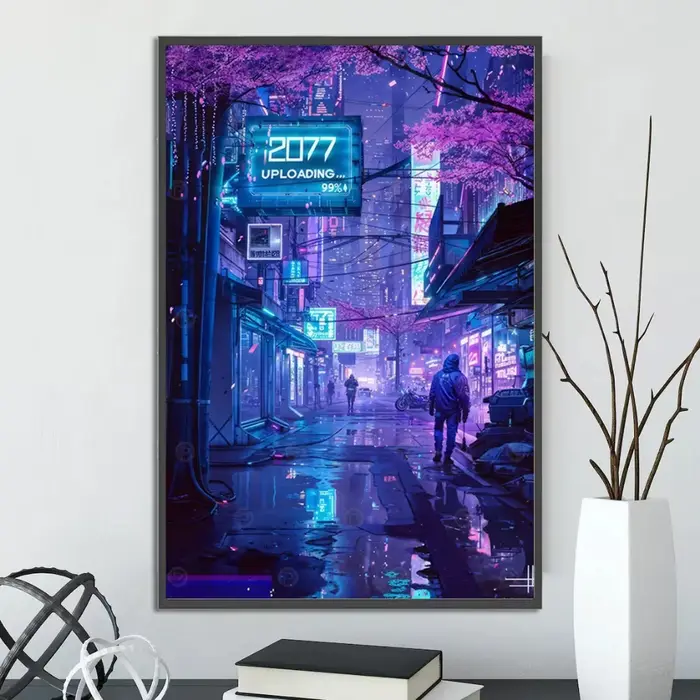 Affiches de ville Cyberpunk