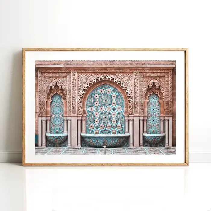 Toile d'art mural marocain imprimé