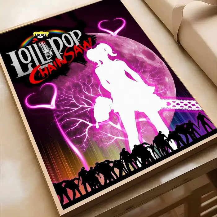 Poster et impressions murales « Classic Hot Lollipop Game Chainsaw Cute Girl » pour chambre moderne,