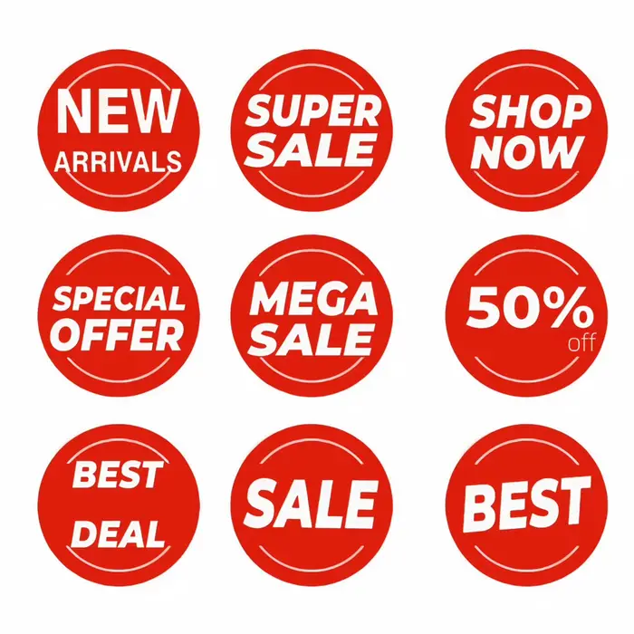 Autocollants personnalisés de promotion des ventes | Étiquettes personnalisées