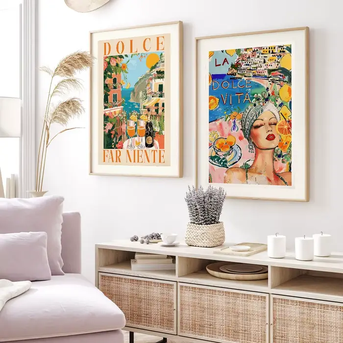 Affiches La Dolce Vita Côte d'Amalfi Italie