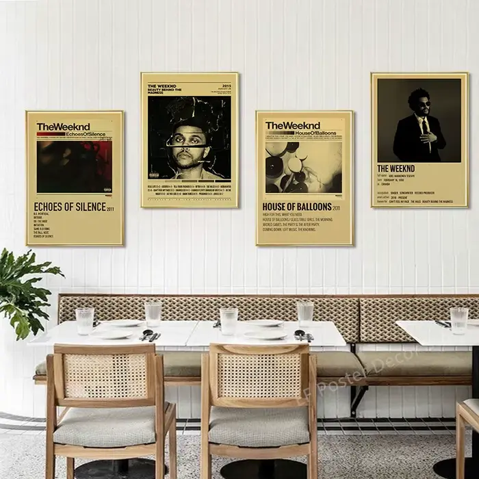 The Weeknd-Affiche d'Album de Musique Vintage