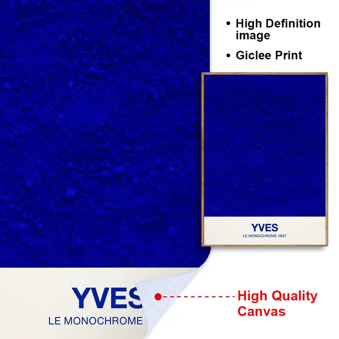 Affiche d'exposition de couleur bleue Pop