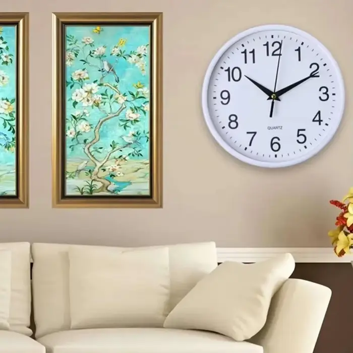 Horloges murales rondes modernes de 8 pouces