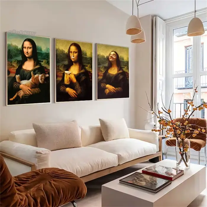 Affiches et impressions de Mona Lisa et chat