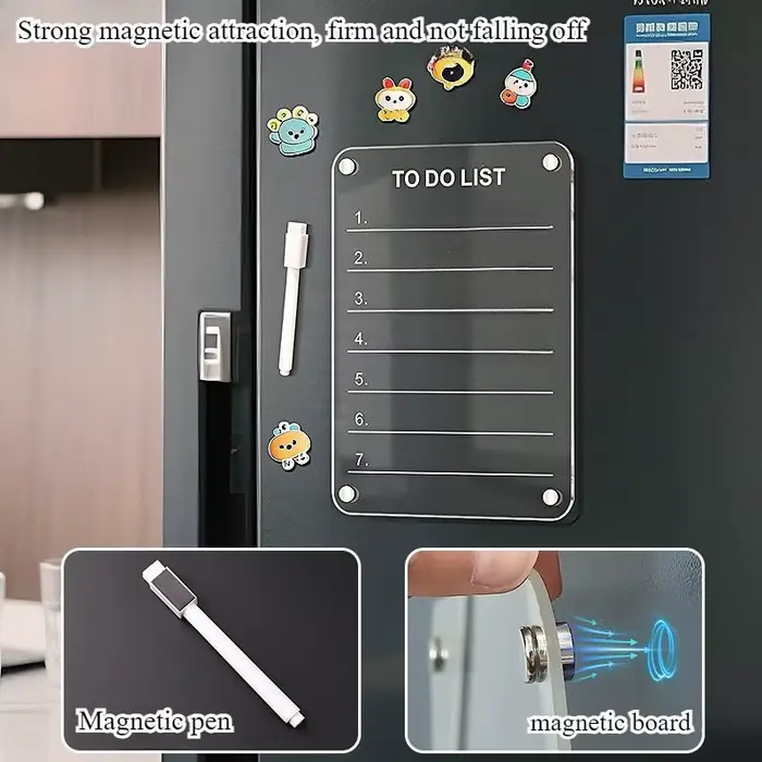 Autocollant magnétique effaçable pour réfrigérateur