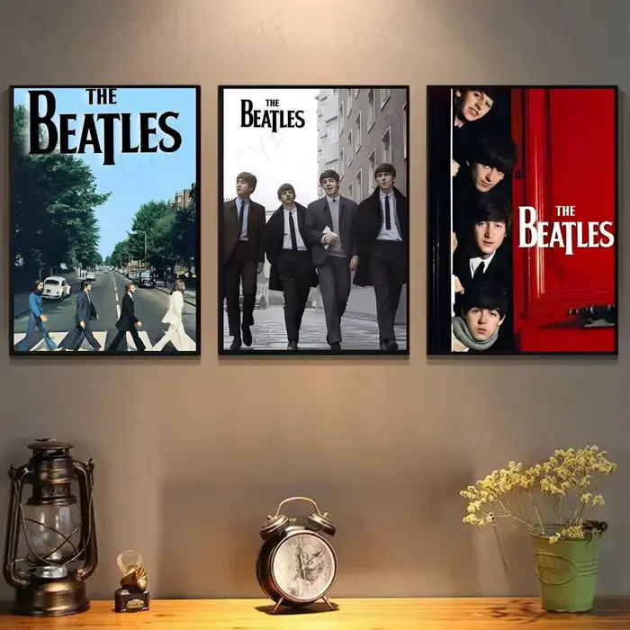 Affiche de bande t-the b-beatles en papier imprimé