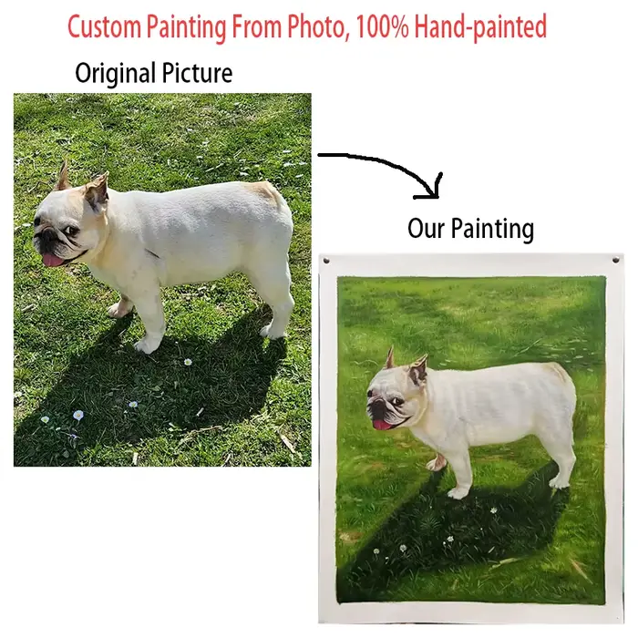 Peinture à l'huile sur toile personnalisée à partir de photos, portrait de mariage personnalisé, art
