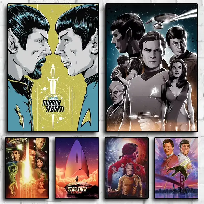 Toile imprimée de film Star Trek_ Bridge Commander, affiches Vintage, images d'art murales pour salon, décoration de maison, Cuadros