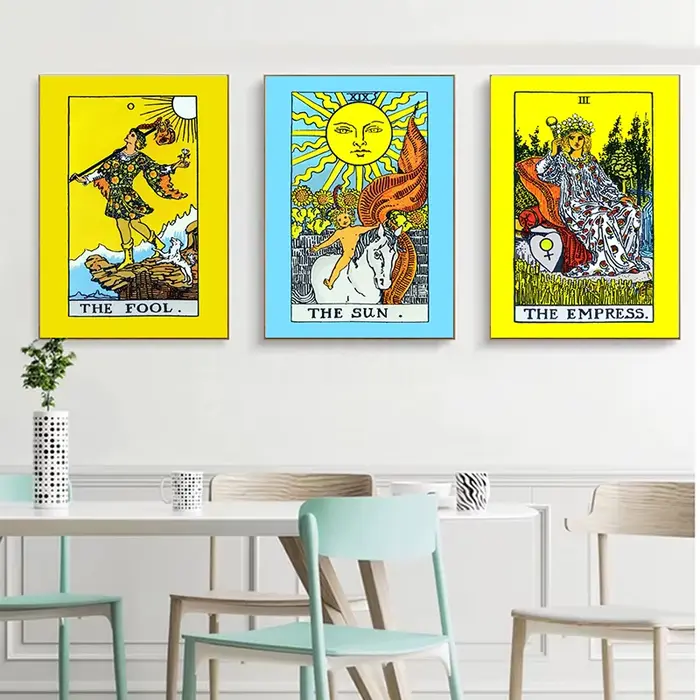 Toile d'art murale de carte de tarot Witchy The Hang