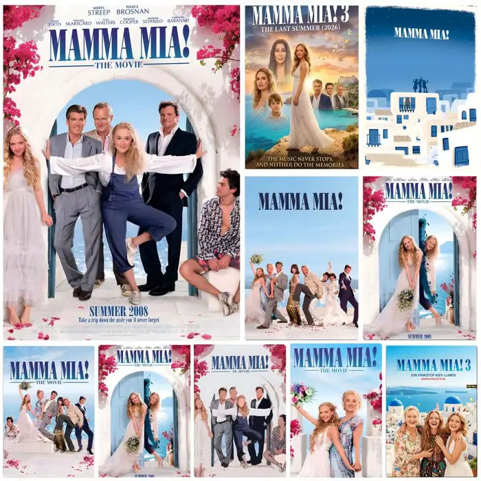 Film Mamma Mia! Affiche autocollante en papier imperméable
