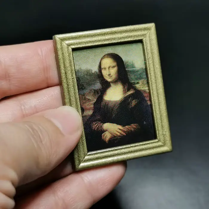 1 pièce, nouvelle vente chaude, mini peinture à l'huile murale célèbre du monde entier à l'échelle 1
