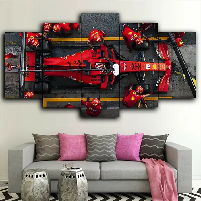 Lot de 5 tableaux sur toile imprimés