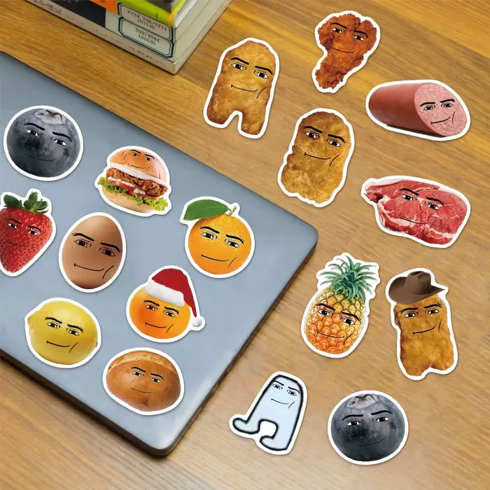 58 pièces dessin animé série amusante et humoristique autocollants bricolage décoration tablette ordinateur tasse d'eau