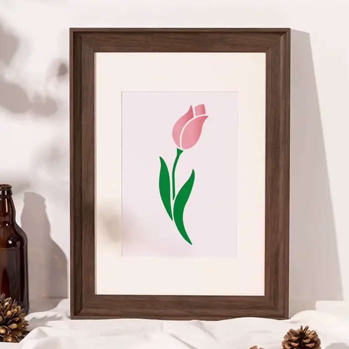 Pochoirs en forme de tulipe