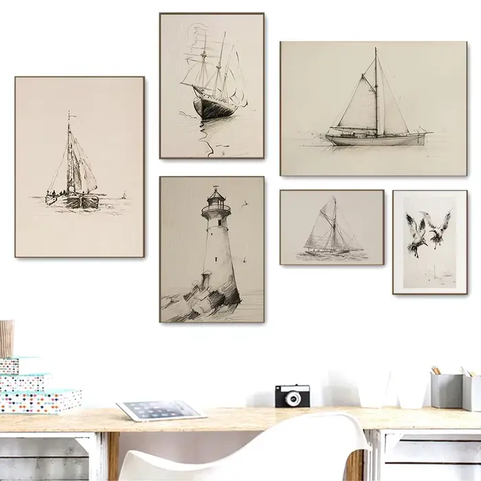 Affiche d'art vintage sur toile imprimée