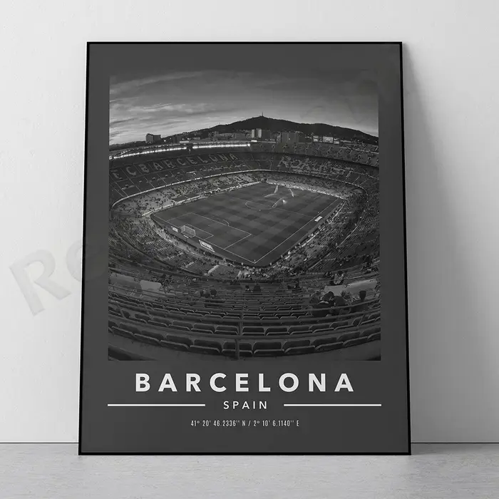 Barcelone City and Coordinates Print, Barcelona Art Print, Barcelona WallArt, Barcelona Travel Print