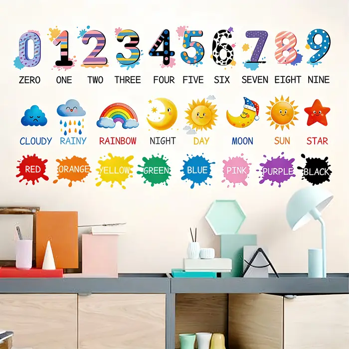 Autocollant mural pour l'éducation préscolaire