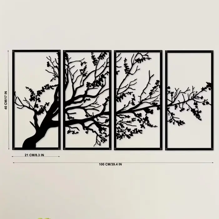 Ensemble d'art mural en métal pour la décoration intérieure et les espaces modernes