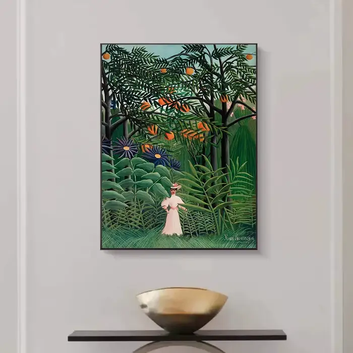 Henri Rousseau célèbre peinture exotique forêt Jungle affiche toile